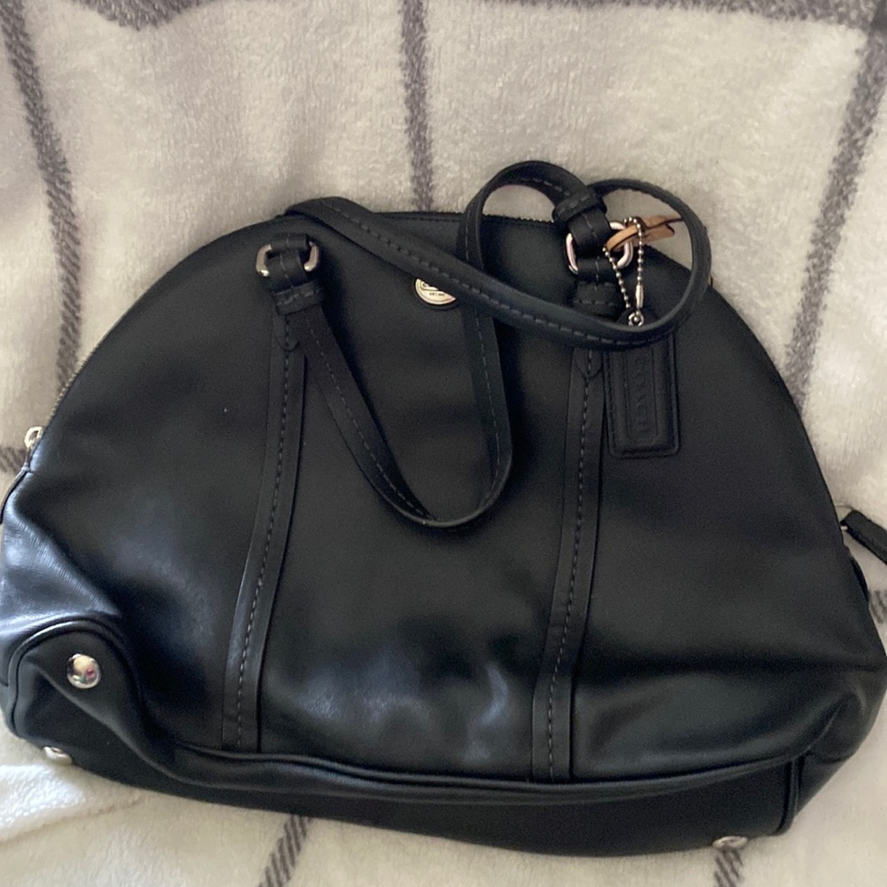 Black coach handbag